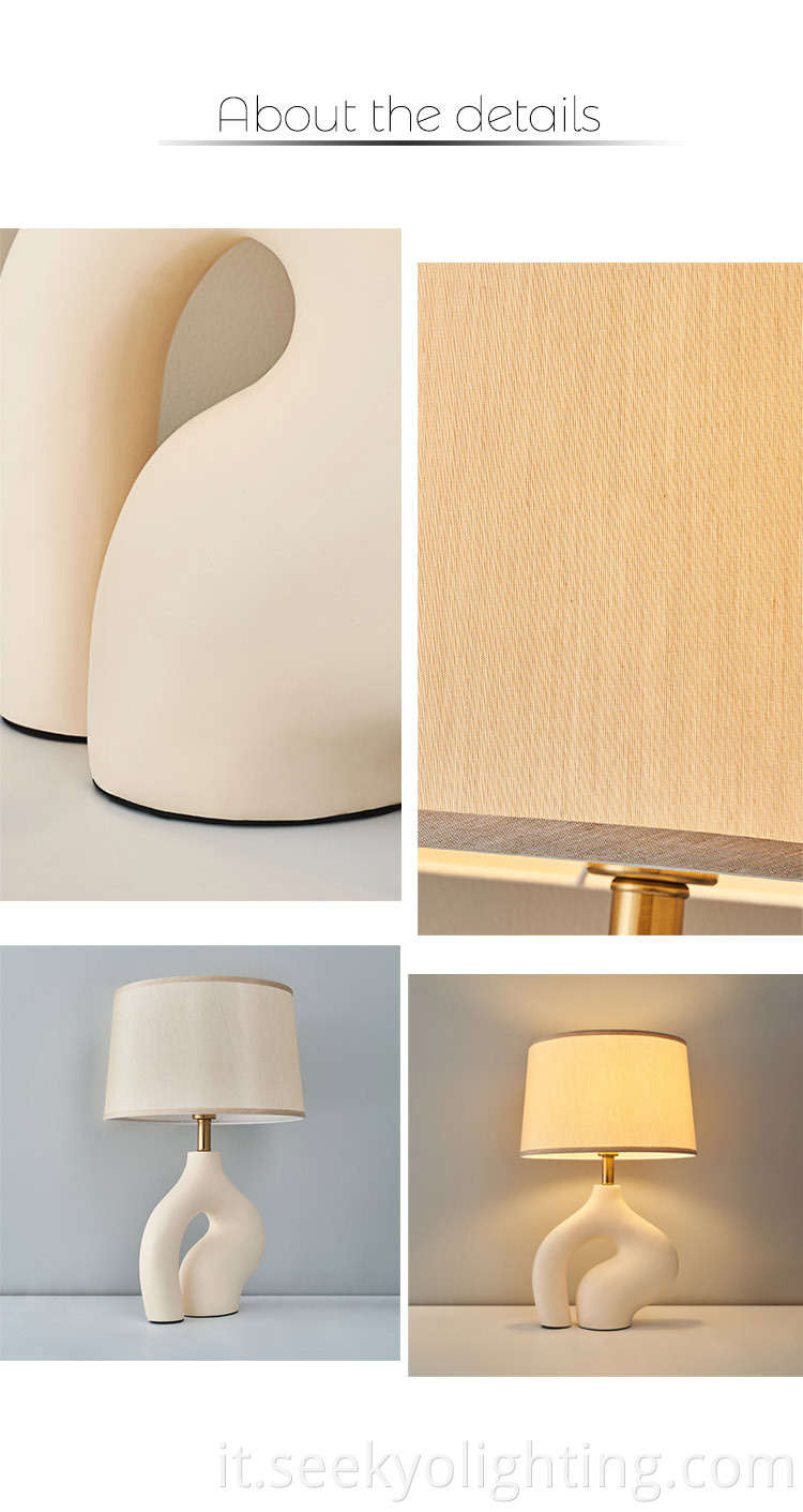 A resin special base fabric shade table lamp is a stylish and elegant lighting fixture that features a base made of resin material.